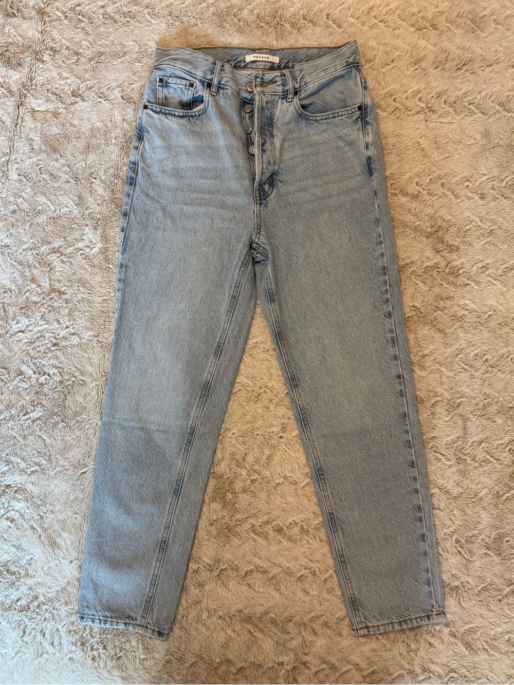 Light Wash Pacsun Jeans with Button Fly